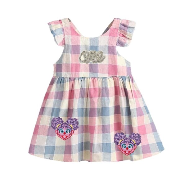 Abby Cadabby Dress girl outfit First Birthday Clothes Sesame Street Dress Elmo - Picture 2 of 7